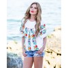 BOHEMIAN HANDMADE EMBROIDERED BLOUSE - May Flowers in Bloom