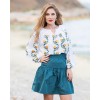 BOHEMIAN HANDMADE EMBROIDERED BLOUSE - Yellow Roses