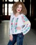 ETHNIC BLOUSE with handmade embroidery - Wild Flowers