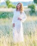 BOHEMIAN HAND EMBROIDERED BRIDAL GOWN - Sandy silk and lace